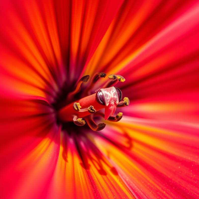 Detailed macro photograph of a vibrant flower